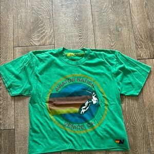 Aviator Nation Green Graphic T-Shirt
